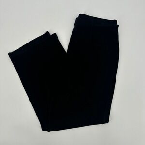 Travelers by Chico's Black Pull On Cropped Wide Leg Pants Size 1 Short Medium